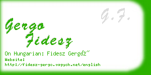 gergo fidesz business card